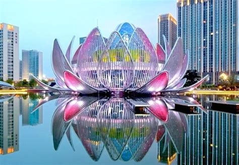 Spectacular Lotus Building And Peoples Park Dramatically Rises From