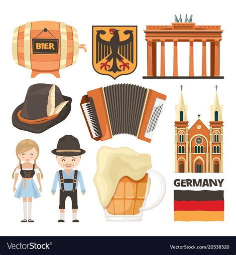 Germany Landmarks And Cultural Royalty Free Vector Image