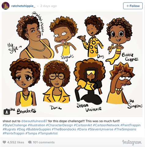 Black Women Cartoon Drawing Dreaming Arcadia