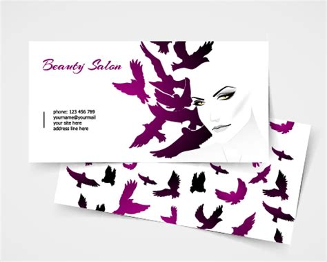 Professional makeup artist eyelash unique modern business card. Exquisite beauty salon business cards vector material 07 ...