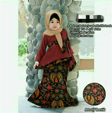 Dengan menerapkan model dan kombinasi bahan rangkepan yang pas, maka bahan brokat ini. Model Baju Busana Muslim Anak Kombinasi Batik « Grosir ...