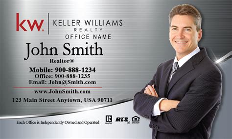 Labor unions, rural & consumer health cooperatives). Keller Williams Business Card Silver Stainless - Design #103391