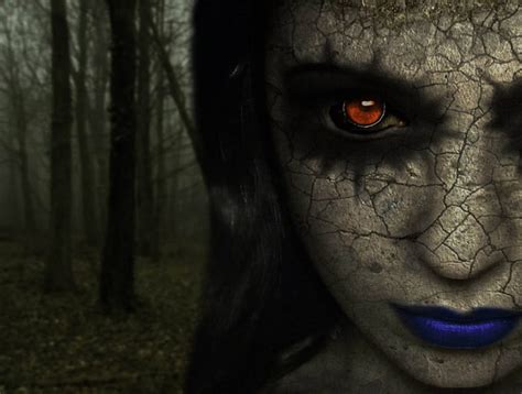 720p Free Download Evil Woman Evil Tree Face Woman Hd Wallpaper