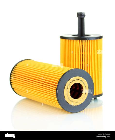 Car Oil Filters Isolated On White Stock Photo Alamy