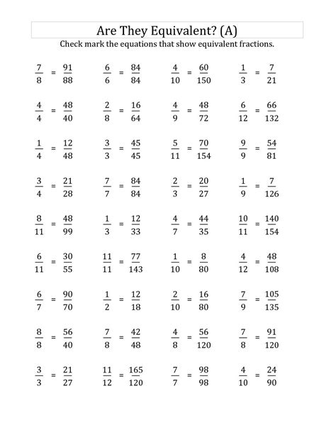 6th Grade Worksheets Fractions Learning Printable