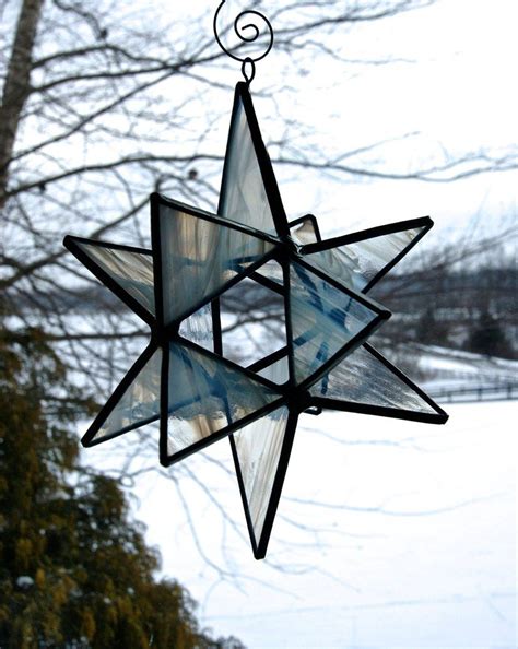 Stained Glass Moravian Star Ornament Or Sun Catcher Etsy Moravian