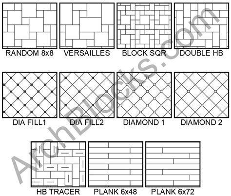 Autocad Roof Tile Hatch Patterns Free Download Draw Space