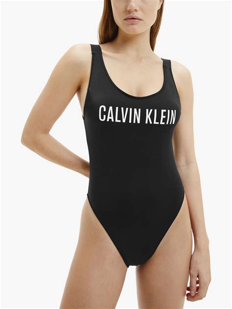 Calvin Klein Intense Power Scoop Back Swimsuit Black At John Lewis