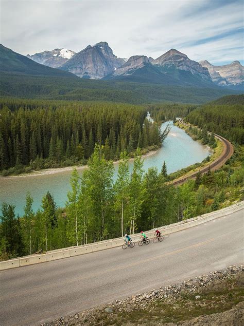Cycling Bow Valley Parkway In Banff National Park Alberta National