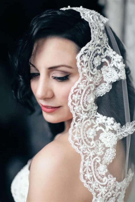 Lace Veil Mantilla Spanish Bridal Veil Wedding Veil With Etsy