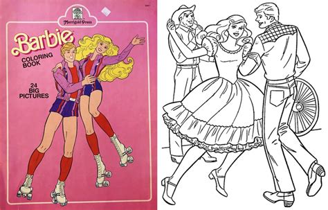 Barbie Coloring Books Barbie And Ken Vintage Instant Download Pdf