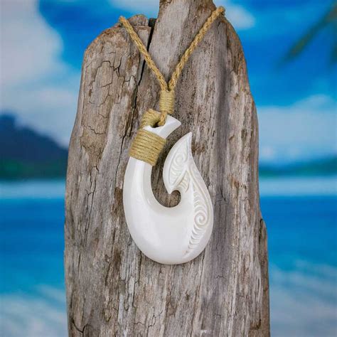 Hei Matau Fish Hook Necklace Hand Carved Necklace From Bali Necklaces