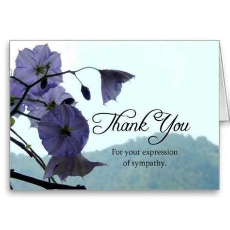 Thank You For Expression Of Sympathy Card Expressions Of