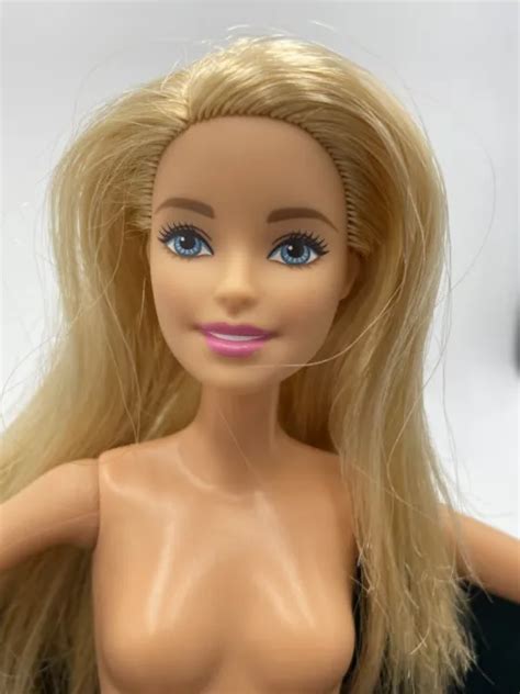 Mattel Barbie Doll Blonde Hair Blue Eyes Articulated Legs Nude For Ooak