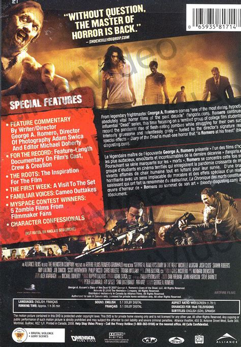 Diary Of The Dead George A Romero S Bilingual On Dvd Movie