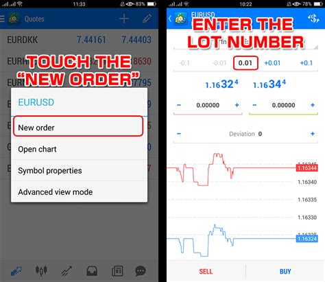 How To Place Orders On Mt4 Smartphone Application Android Version