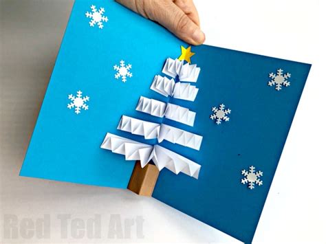 In the following steps, you will make pencil marks on the paper. DIY Christmas Pop Up Card - Red Ted Art - Make crafting ...