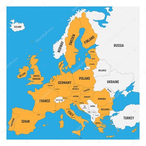 Mapa politico dinamarca español | Mapa político de Europa 