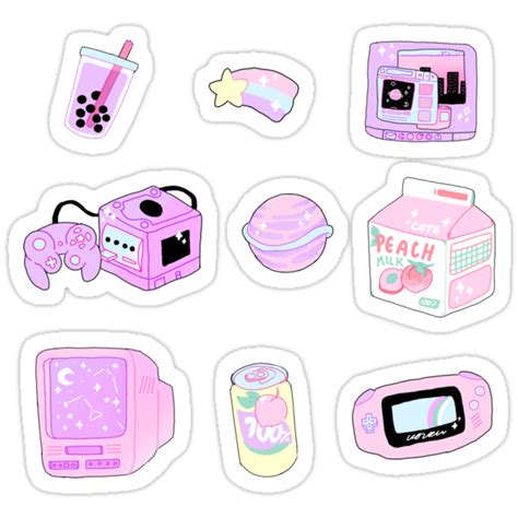 Aesthetic Stickers 1 Stickers By Lordwatermelon Redbubble