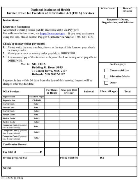 Form Nih2927 Fill Out Sign Online And Download Fillable Pdf