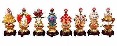 Symbols Tibetan Buddhism Auspicious Eight Culture Common