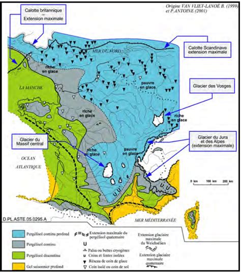 Leurope Pendant La Dernière Période Froide Sols Gelés Permafrost