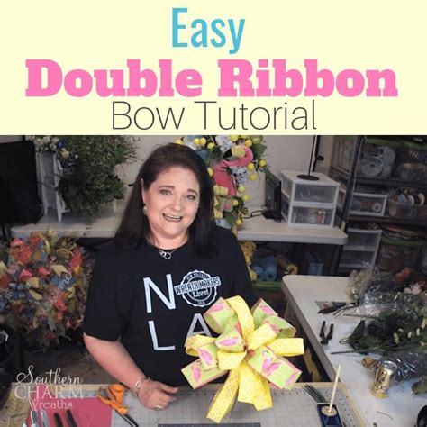 How To Make A Double Ribbon Bow The Easy Way Southern Charm Wreaths