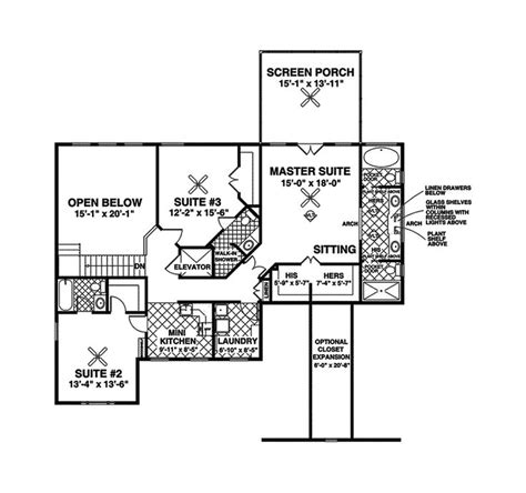Arts And Crafts House Plan Second Floor 013d 0158 From