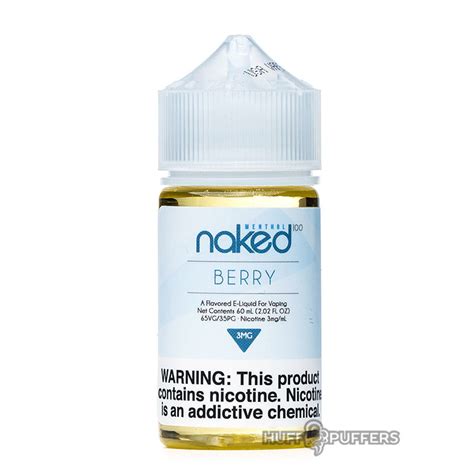 berry menthol e liquid 60ml naked 100 huff and puffers