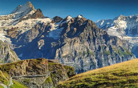 Wallpaper Mountains Switzerland Alps Switzerland Bernese Alps