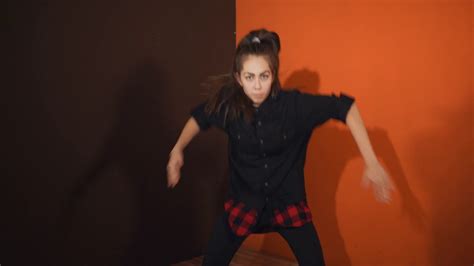 Young Brunette Woman Dancing Hip Hop Making Stock Footage Sbv 314713321