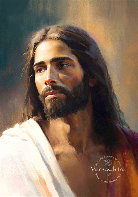 Elegant Painting Of Jesus Uniquely Done In Alla Prima Oil Painting