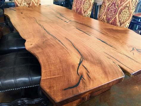 Natural Slab Mesquite Wood Dining Table