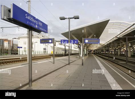 Salzburg Main Railway Station Austria Stock Photo Alamy