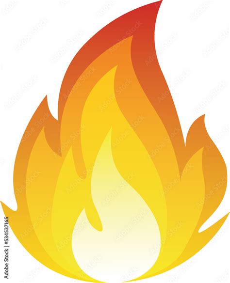 Flame Icon On Transparent Background Fire Emoji Png Stock Illustration