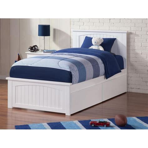Afi Furnishings Nantucket White Twin Xl Platform Bed With Storage In