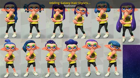 Inkling Galaxy Hair Styles Pack Splatoon 2 Mods