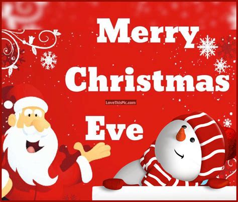 Merry Christmas Eve Santa And Snowman Quote Pictures Photos And