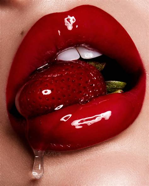 Vlada Haggerty “strawberry Season 🍓 Beautiful Lips” Arte Dos Lábios Maquiagem Com Lábios