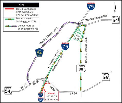 Northbound I 275 I 75 Exit To Sr 56 To Be Closed Monday And Tuesday