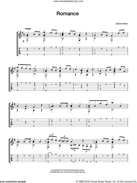 Technically speaking, a chord is a group of three or more notes played in one smooth strumming motion. Mertz - Romance sheet music for guitar solo (chords) PDF