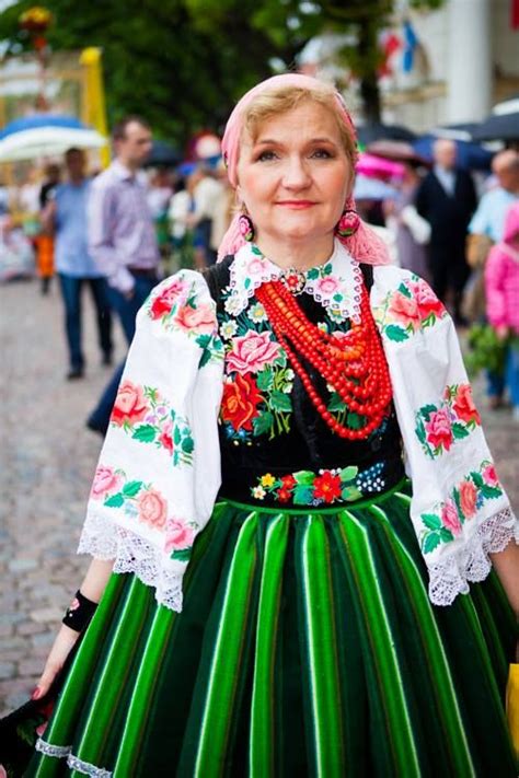 Costume From Łowicz Central Poland Image Via Polish Folk