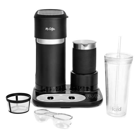 Mr Coffee Single Serve Latte Iced Hot Coffee Maker And Milk Frother