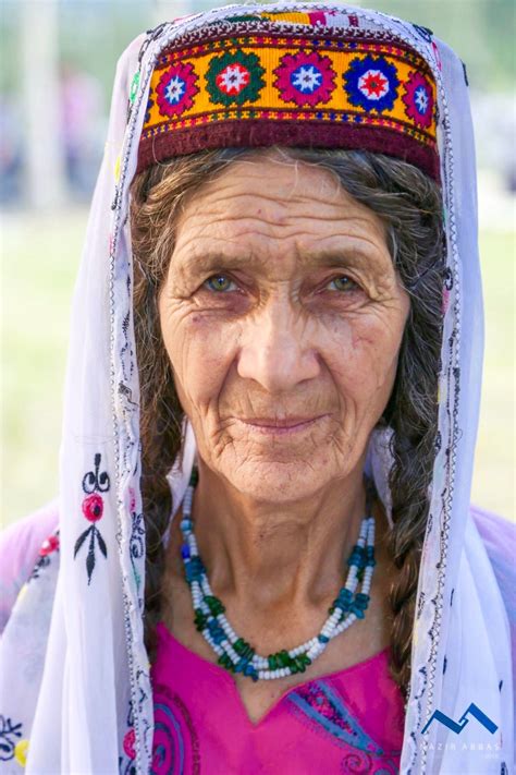 Senior Lady From Hunzagilgit Pakistan People Festival Wear