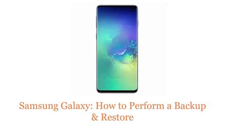 How To Perform Backup And Restore On Samsung Galaxy Thecellguide