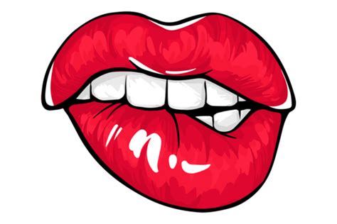 Sensual Kiss Vector Png Images Hot Kissing Sexy And Sensual Red Lips Sticker Character Design