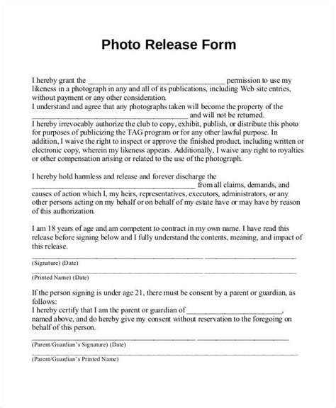 Free Photography Forms Templates For Photographers Printable Templates