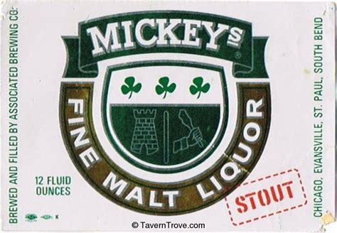 Item 67216 1966 Mickeys Fine Malt Liquor Label