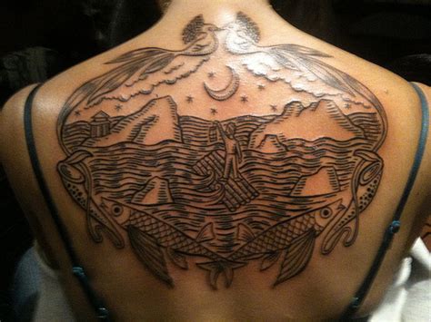 A Swans Wing Dyed In Red East River Tattoo