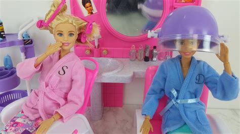 Elsa Anna Barbie Hair Salon Toy Monsterhigh Doll Haircut Epi Barbie Salão De Beleza Brinquedo